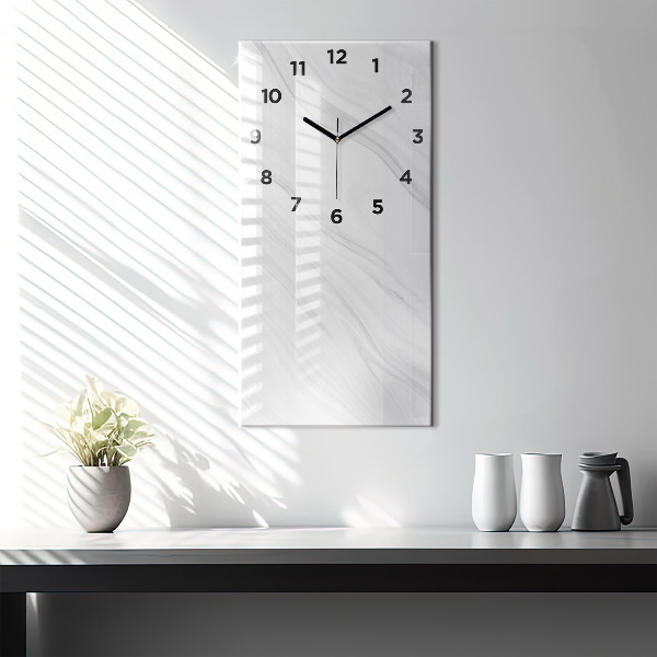 Ceas vertical de perete din sticlă Marmură decorativă
