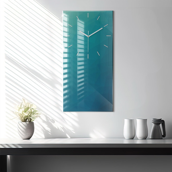 Ceas vertical de perete din sticlă Abstracția nautică
