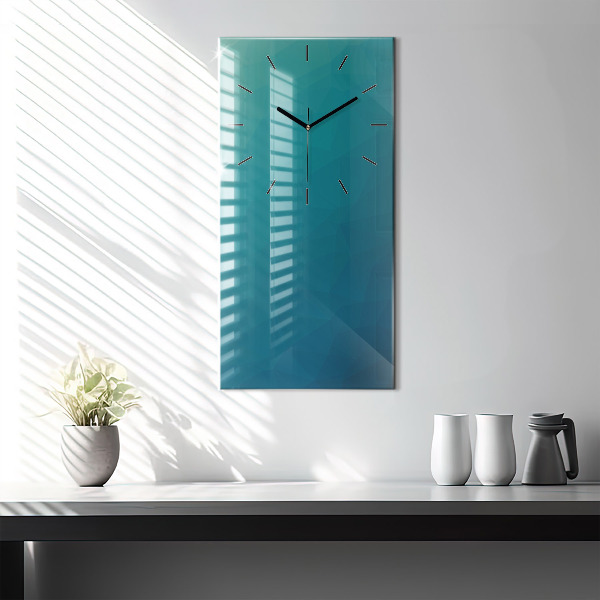 Ceas vertical de perete din sticlă Abstracția nautică
