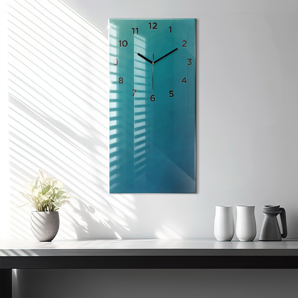Ceas vertical de perete din sticlă Abstracția nautică