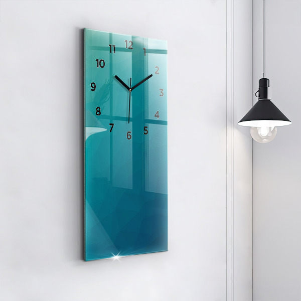 Ceas vertical de perete din sticlă Abstracția nautică