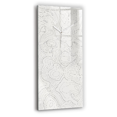 Ceas vertical de perete din sticlă Pete de abstracție