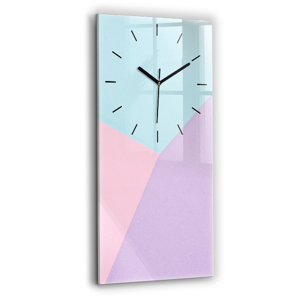 Ceas vertical de perete din sticlă Model pastel