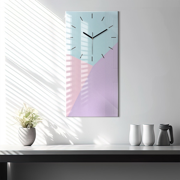 Ceas vertical de perete din sticlă Model pastel
