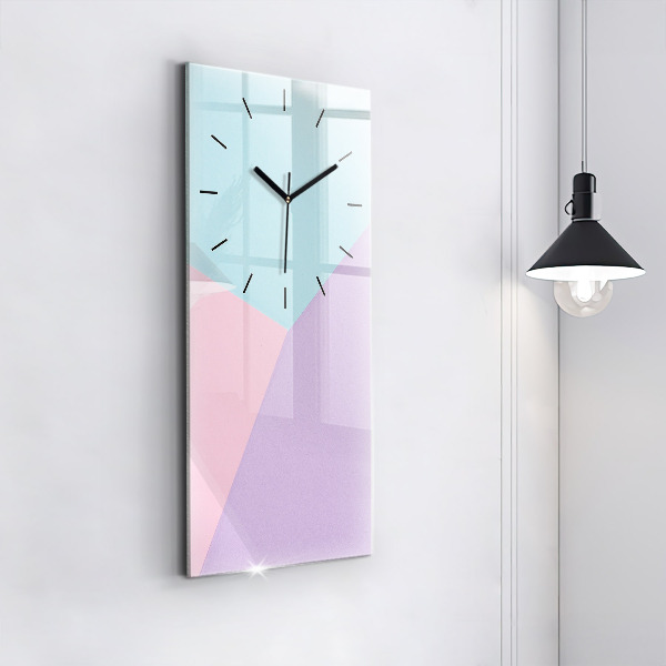 Ceas vertical de perete din sticlă Model pastel