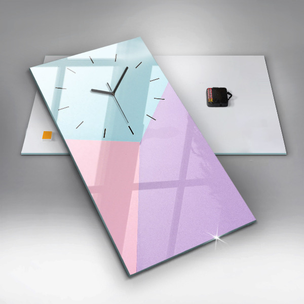 Ceas vertical de perete din sticlă Model pastel