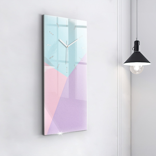 Ceas vertical de perete din sticlă Model pastel