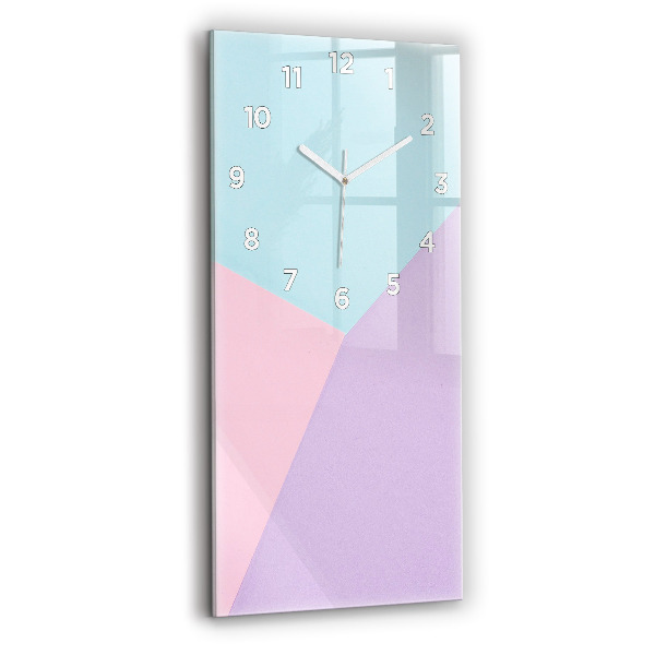 Ceas vertical de perete din sticlă Model pastel