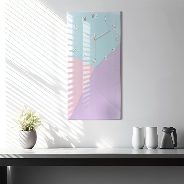 Ceas vertical de perete din sticlă Model pastel