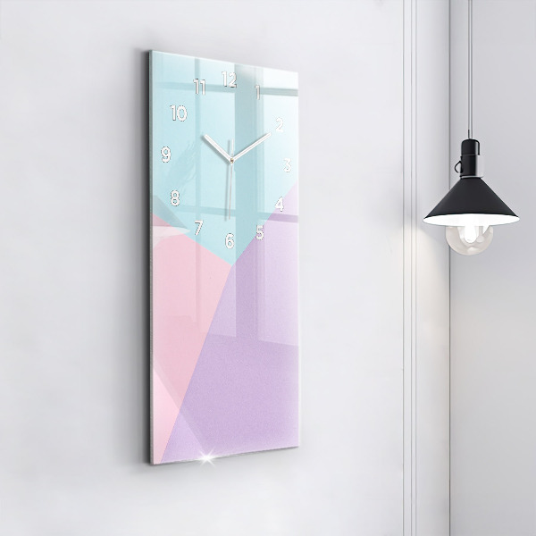 Ceas vertical de perete din sticlă Model pastel