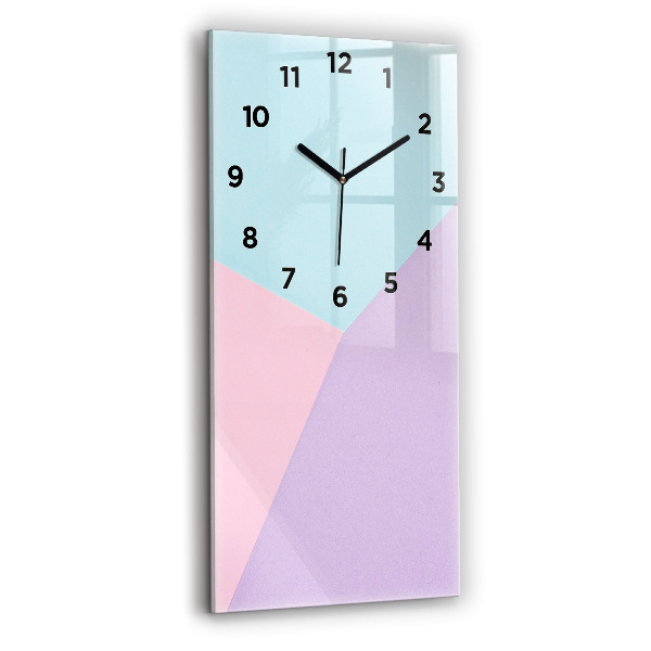 Ceas vertical de perete din sticlă Model pastel