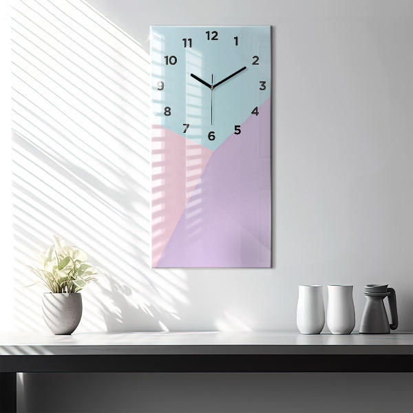 Ceas vertical de perete din sticlă Model pastel
