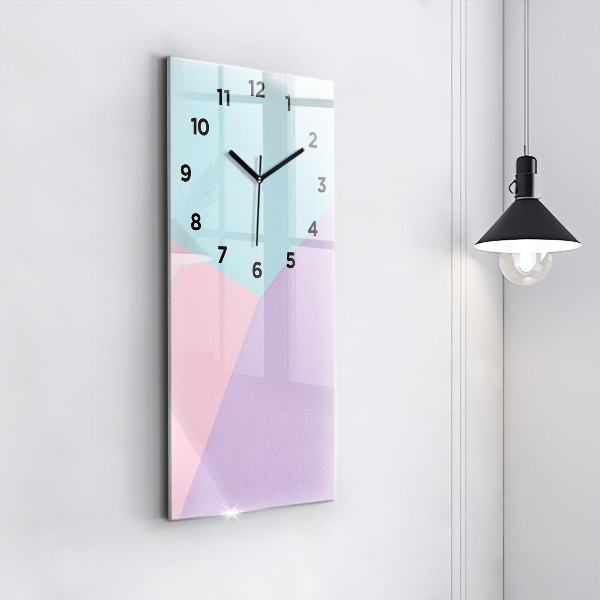 Ceas vertical de perete din sticlă Model pastel