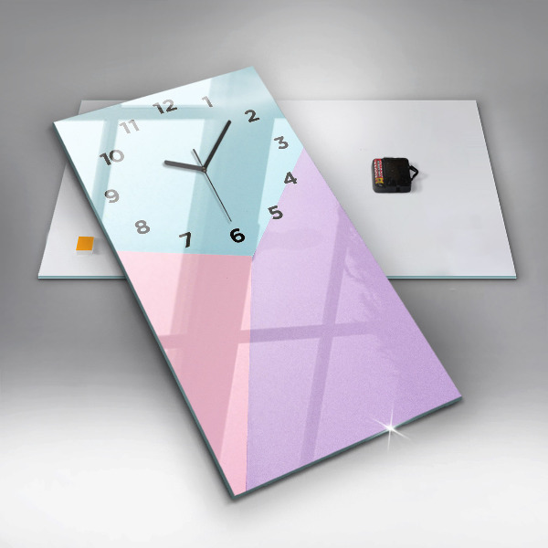 Ceas vertical de perete din sticlă Model pastel