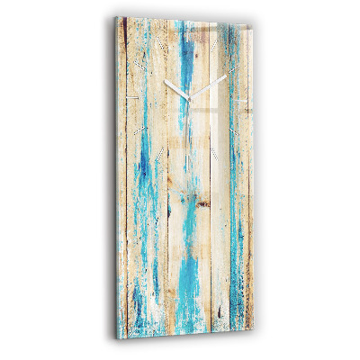 Ceas vertical de perete din sticlă Lemn zgâriat
