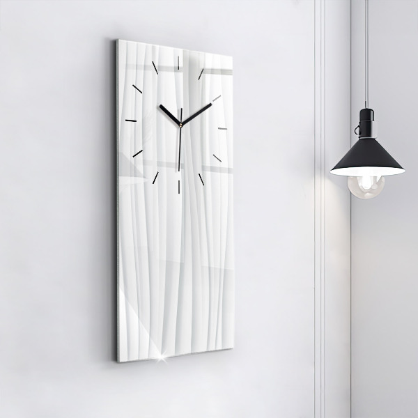 Ceas vertical de perete din sticlă Textura valuri