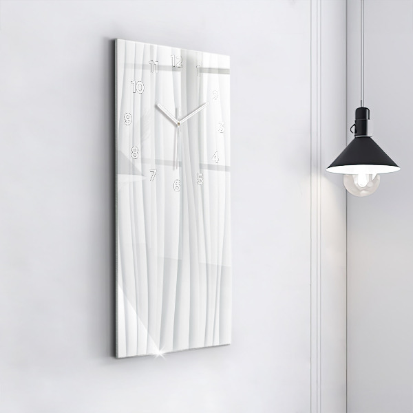 Ceas vertical de perete din sticlă Textura valuri