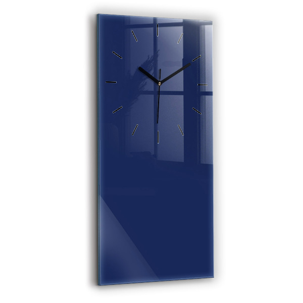 Ceas vertical de perete din sticlă Culoare bleumarin