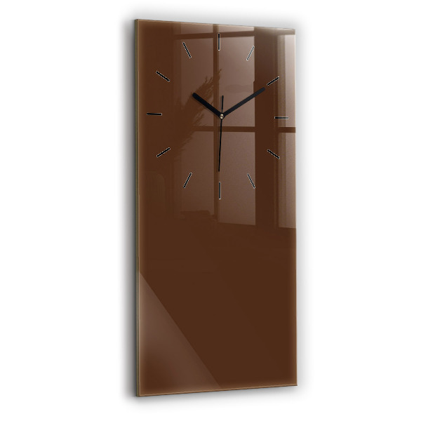 Ceas vertical de perete din sticlă Culoare maro