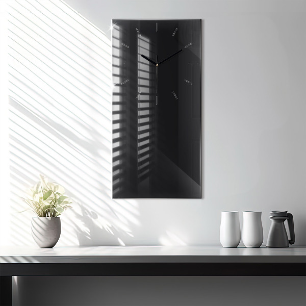 Ceas vertical de perete din sticlă Culoare: negru