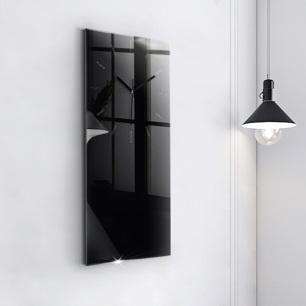 Ceas vertical de perete din sticlă Culoare: negru