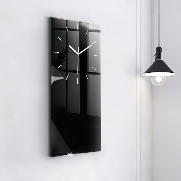Ceas vertical de perete din sticlă Culoare: negru