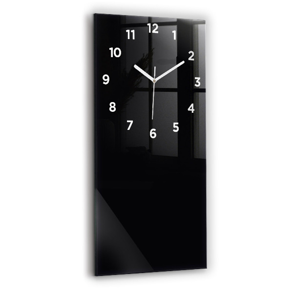 Ceas vertical de perete din sticlă Culoare: negru