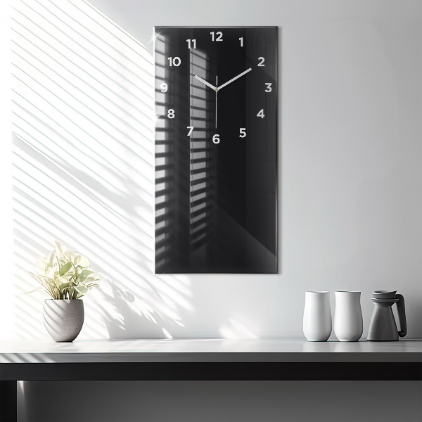Ceas vertical de perete din sticlă Culoare: negru