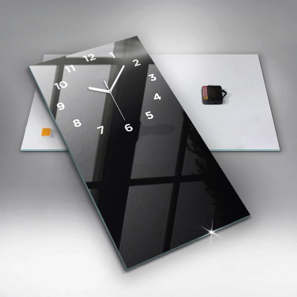Ceas vertical de perete din sticlă Culoare: negru
