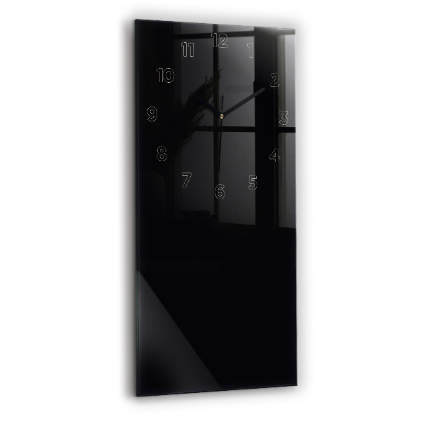 Ceas vertical de perete din sticlă Culoare: negru