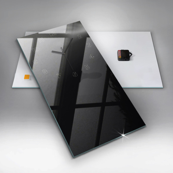 Ceas vertical de perete din sticlă Culoare: negru