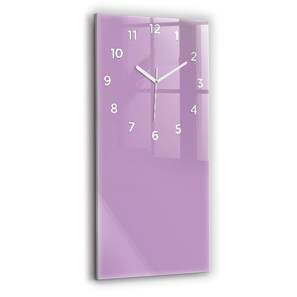 Ceas vertical de perete din sticlă Culoare liliac