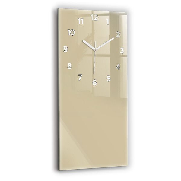 Ceas vertical de perete din sticlă Culoare bej