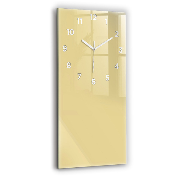 Ceas vertical de perete din sticlă Culoare crem