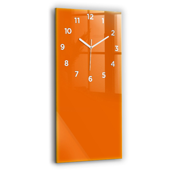 Ceas vertical de perete din sticlă Culoare portocalie