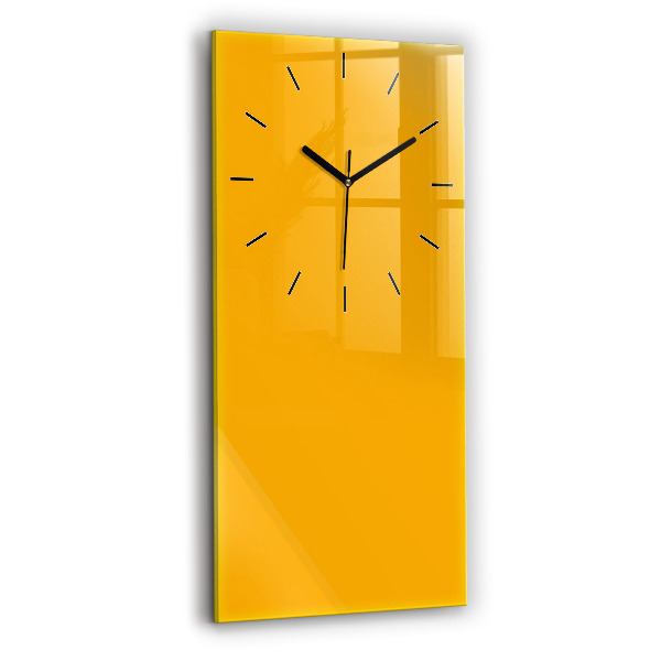 Ceas vertical de perete din sticlă Culoare: galben-auriu