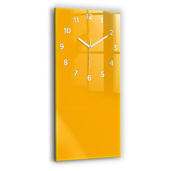 Ceas vertical de perete din sticlă Culoare: galben-auriu