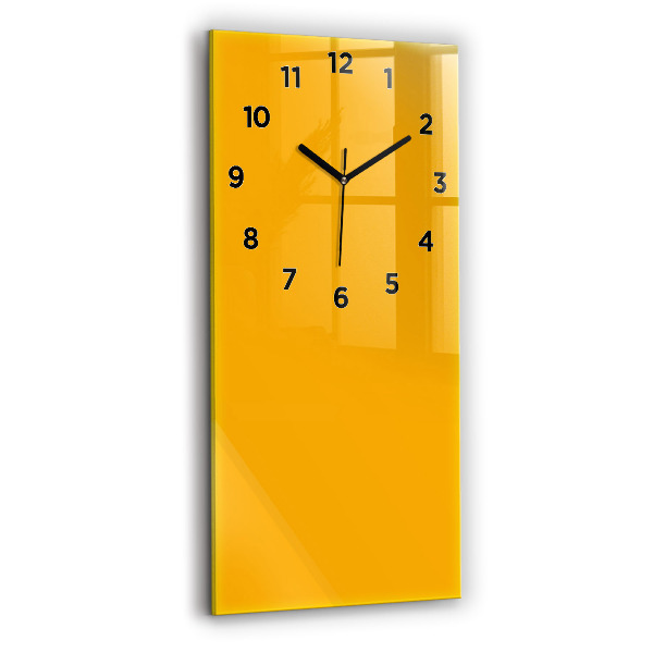 Ceas vertical de perete din sticlă Culoare: galben-auriu
