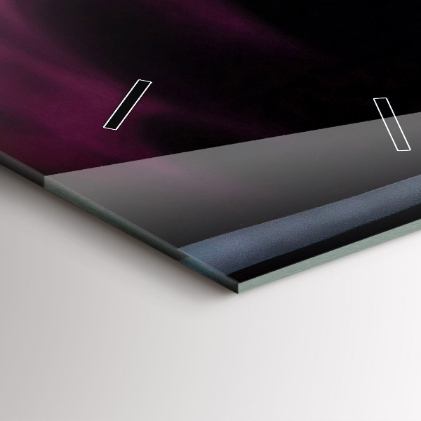 Ceas vertical de perete din sticlă Vin roșu