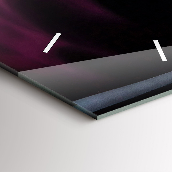 Ceas vertical de perete din sticlă Vin roșu