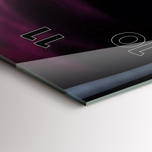 Ceas vertical de perete din sticlă Vin roșu