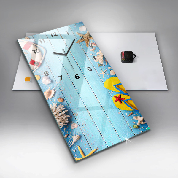 Ceas vertical de perete din sticlă Accesorii pentru plaja