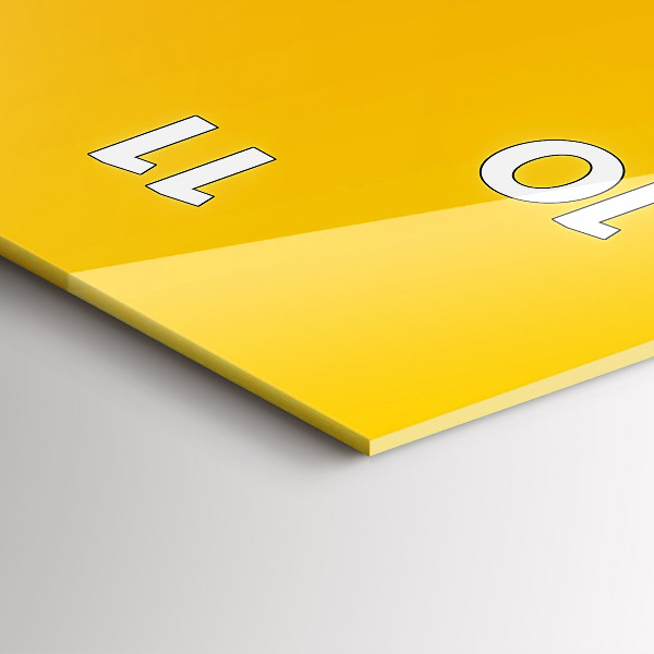 Ceas vertical de perete din sticlă Portocale