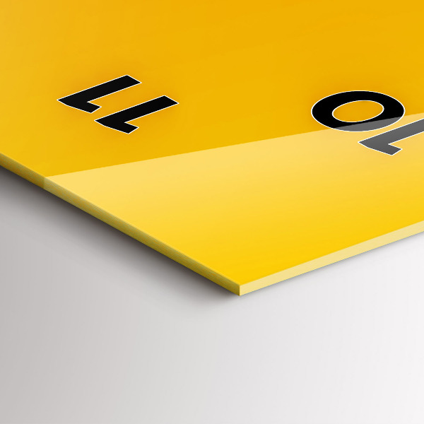 Ceas vertical de perete din sticlă Portocale