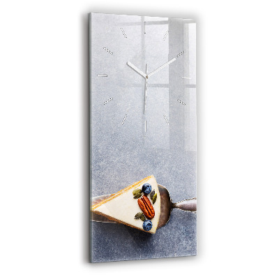 Ceas vertical de perete din sticlă O bucată de tort