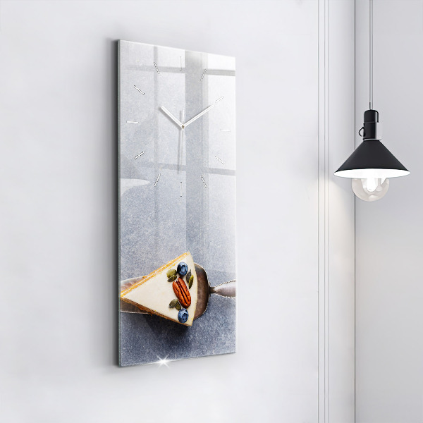Ceas vertical de perete din sticlă O bucată de tort