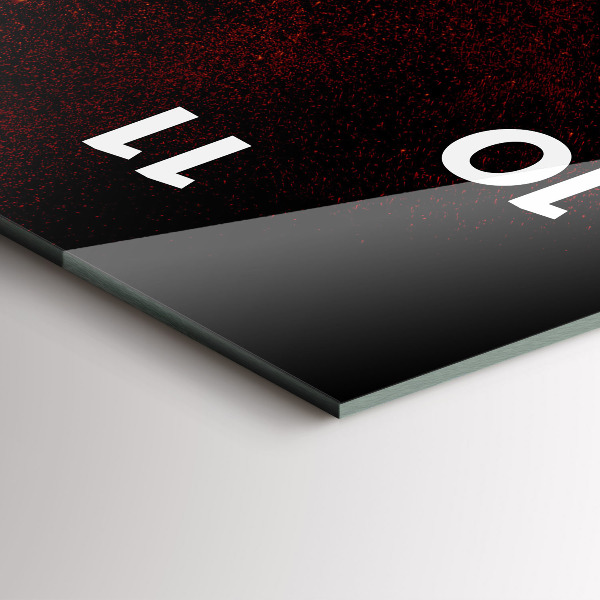 Ceas vertical de perete din sticlă Ardei iute