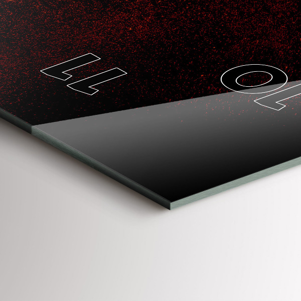 Ceas vertical de perete din sticlă Ardei iute