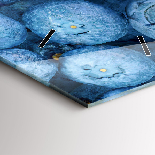 Ceas vertical de perete din sticlă Afine și zmeură