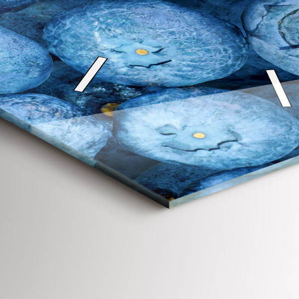 Ceas vertical de perete din sticlă Afine și zmeură